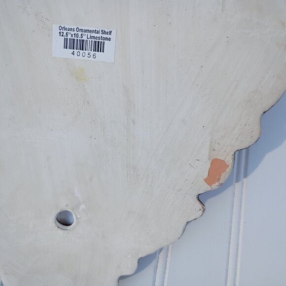 Orleans Ornamental Shelf Wall Sconce with Antique Finish Feather Detail Vtg Pair - Picture 12 of 14